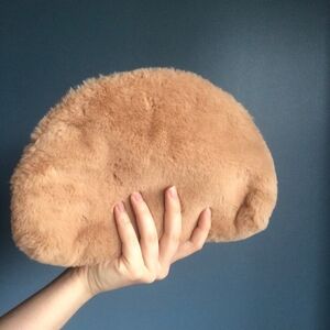 Madewell faux-mink half moon zipper bag NEW